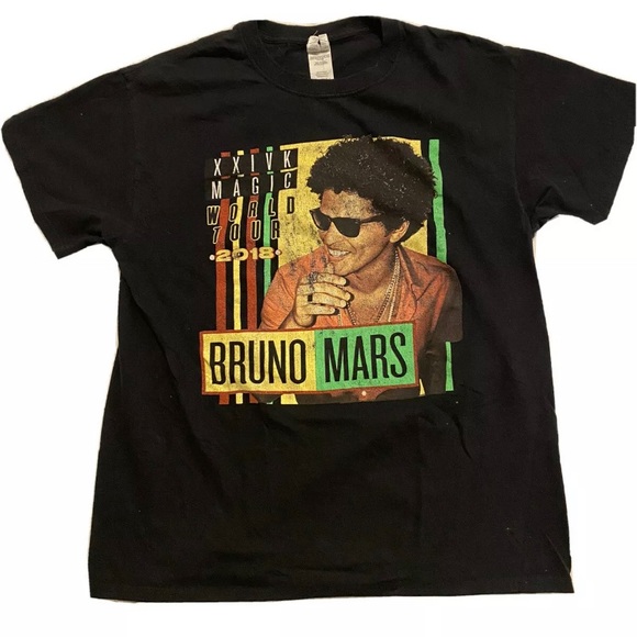 2018 Bruno mar Cardi b tour T-shirt - Picture 1 of 4